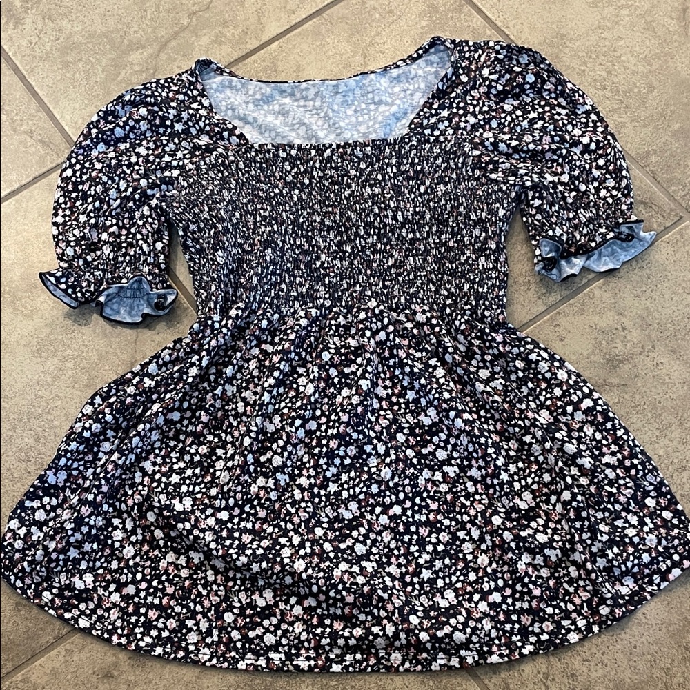Floral Smocked Women's Tunic Top
